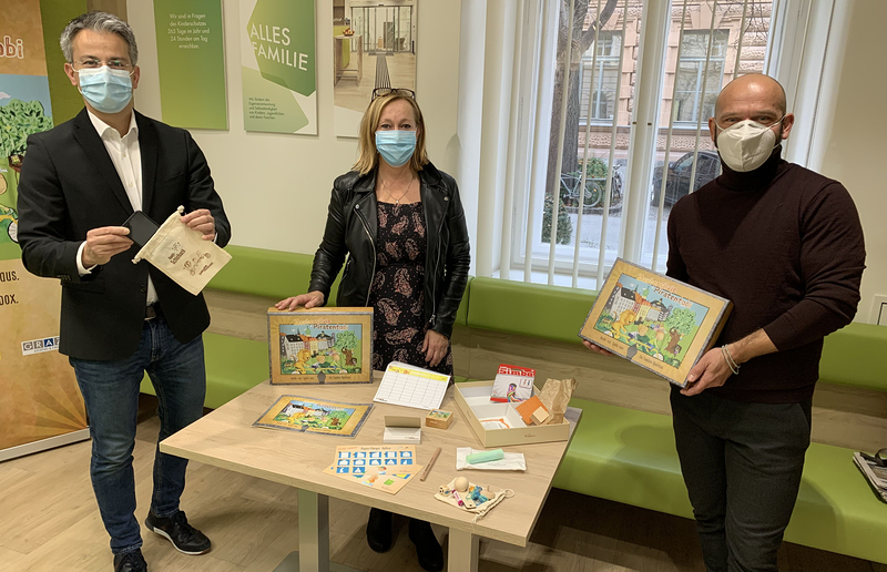 Stadt Graz Stadtrat Kurt Hohensinner, Katrin Windischbacher, Leiterin des Familienreferats der Diözese Graz-Seckau, und Markus Schabler, Leiter des Fachbereiches Offene Kinder- und Jugendarbeit der Stadt Graz, prsäentierten die Box.